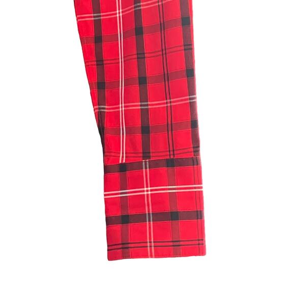 Talbots Women's Red/Black Plaid Non-Iron Long Sleeve Button-Up Shirt Preppy SZ 6 - Picture 3 of 11